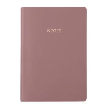 

Brief Design Pure Color Soft PU Leather Notebook 142*209mm 160P Grid/Lined/Blank Paper Creative School Office Supplies
