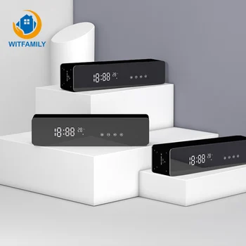 

Bluetooth Speaker Alarm Clock LED Digital Wireless Mirror Music Dual Alarm Temperature Player Snooze Overweight Subwoofer