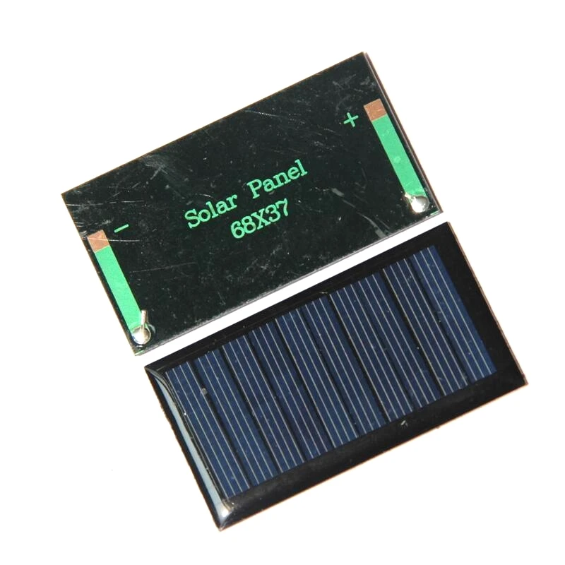 5V 60mA 67X38mm мини панель солнечных батарей для DIY игрушки 3,6 V зарядное устройство Солнечный светодиодный свет для учебы Skit 10 шт