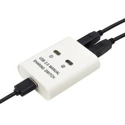 Hub Usb 2.0 manuel à 2 ports, dispositif pour imprimer deux disques, avec câble 