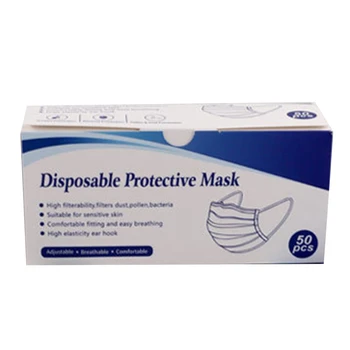 

40Pcs Disposable Mask Box Color Box English Box,Printed in English