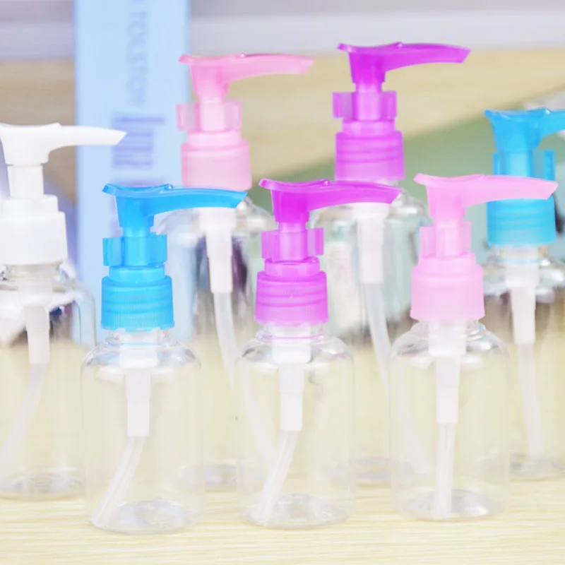 

12pcs 50ml/75ml/100ml Plastic PET Clear Press Pump Spray Lotion Bottles Cosmetic Sample Containers Travel Liquid Cream Fill Vial