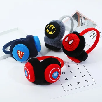

Kids Fur Earmuffs Marvel Superhero Boys Earmuffs Cartoon Spiderman Batman Winter Earmuffs Winter Accessories Wholesale