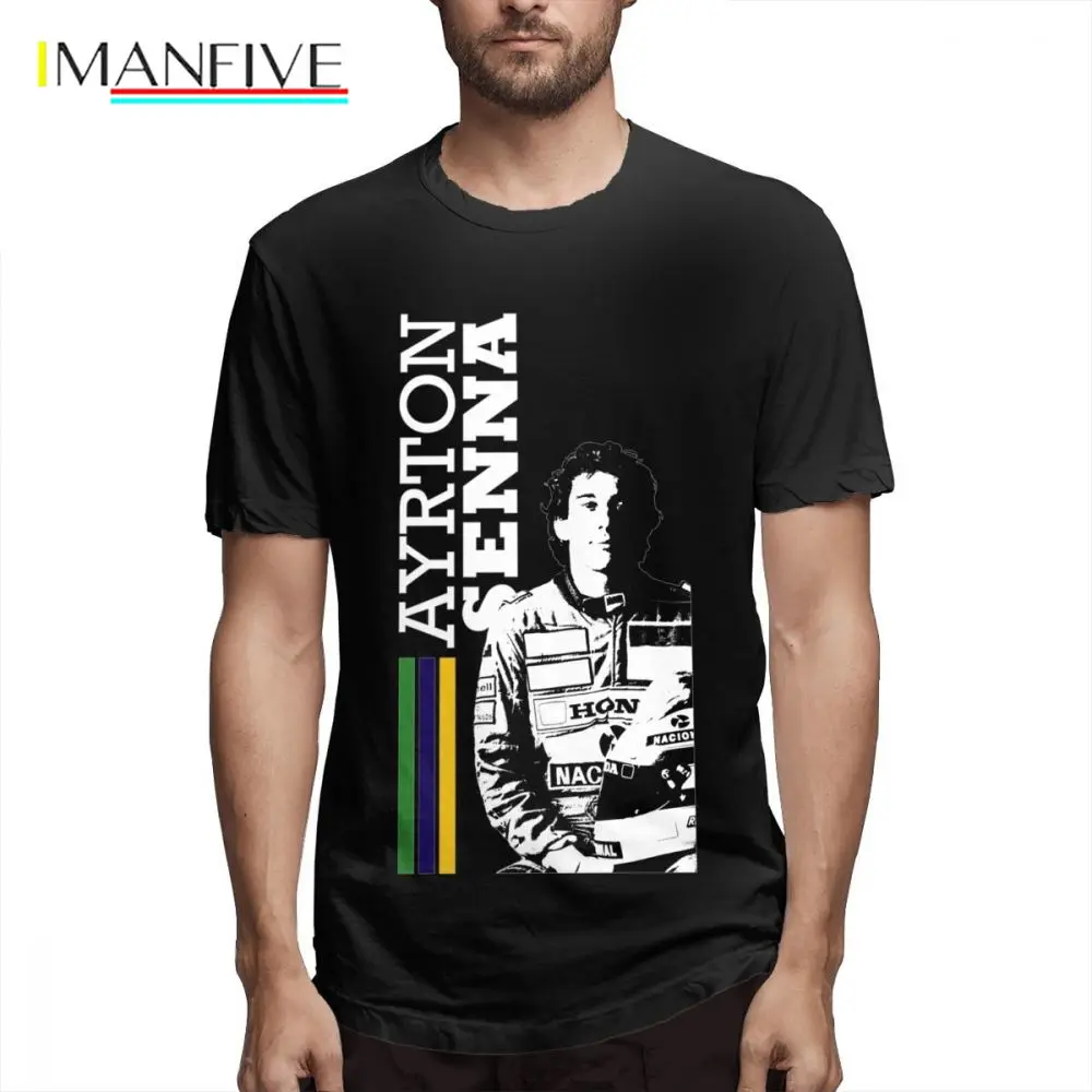 

F1 Car Fans Ayrton Senna T Shirt 2019 New Arrival Man Quality Short Sleeve Cotton S-6XL T-shirt