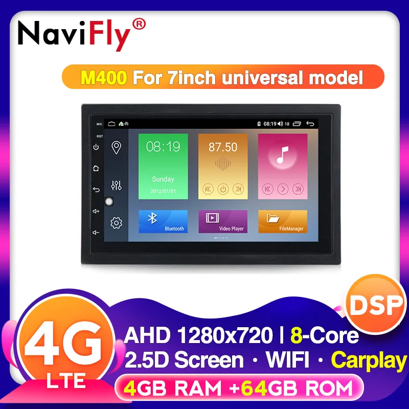NaviFly Голосовое управление 2din универсальный 4G RAM 64G ROM android 10 для NISSAN VW hyundai Toyota автомобильный мультимедийный dvd плеер|Мультимедиаплеер для авто| | АлиЭкспресс