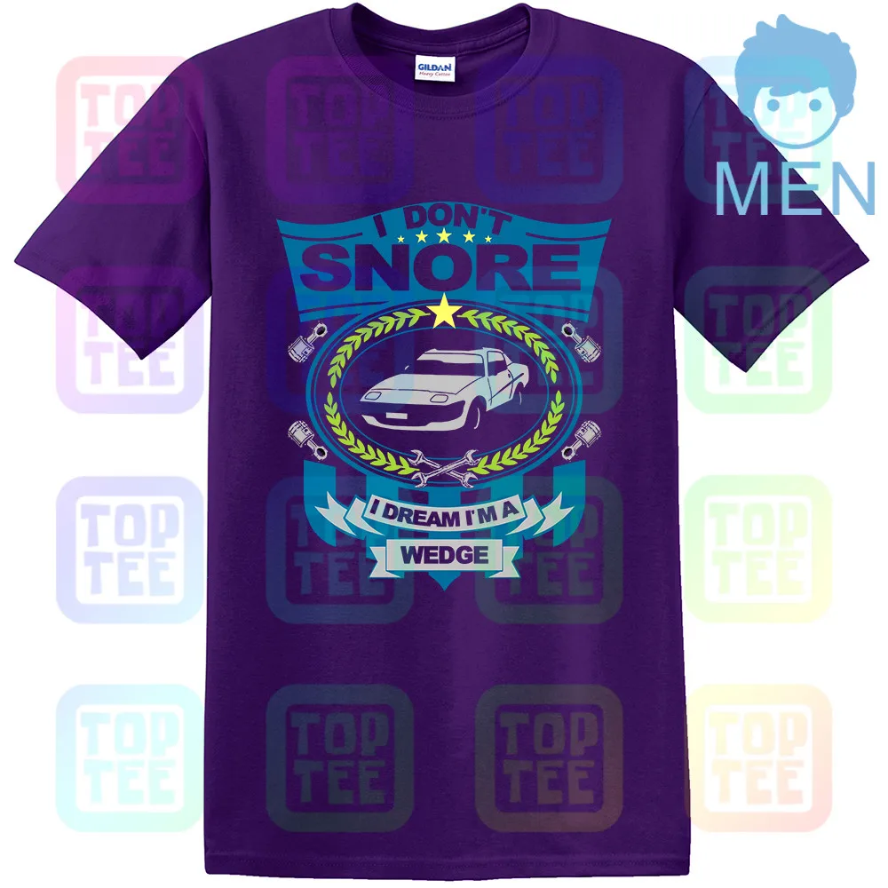 Фиолетовый Herren футболка с изображением автомобиля-I don't snore I dream I'm a WEDGE Triumph TR7 Classic Retro - Цвет: Фиолетовый