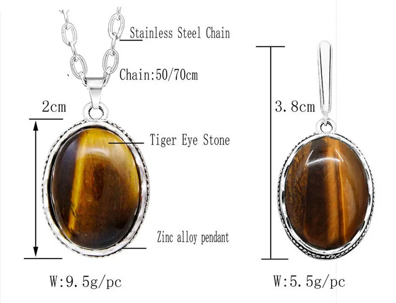 Овальный Тигры глаз камень комплект ювелирных изделий Винтаж цветок кулон Цепочки и ожерелья Серьги Набор для Для женщин модные вечерние подарок