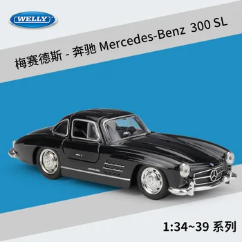 

Welly 1:36 Diecast Metal Model Car Toy For Benz 300SL Alloy Car Toy Model with Pull back function with original box For kid Gift