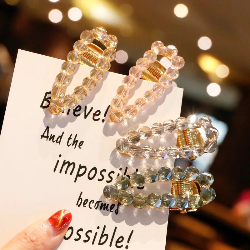 Новая заколка для волос Поп Кристалл супер флэш сторона клип девочка Фея челка