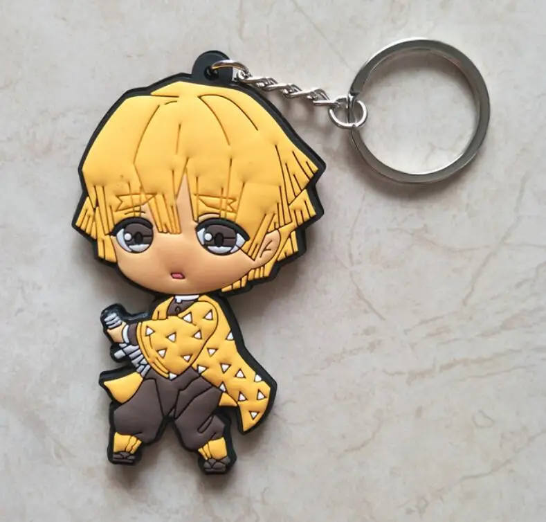 Anime Keychain Set: Eren, Levi, Armin, and Mikasa Miniature Dolls
