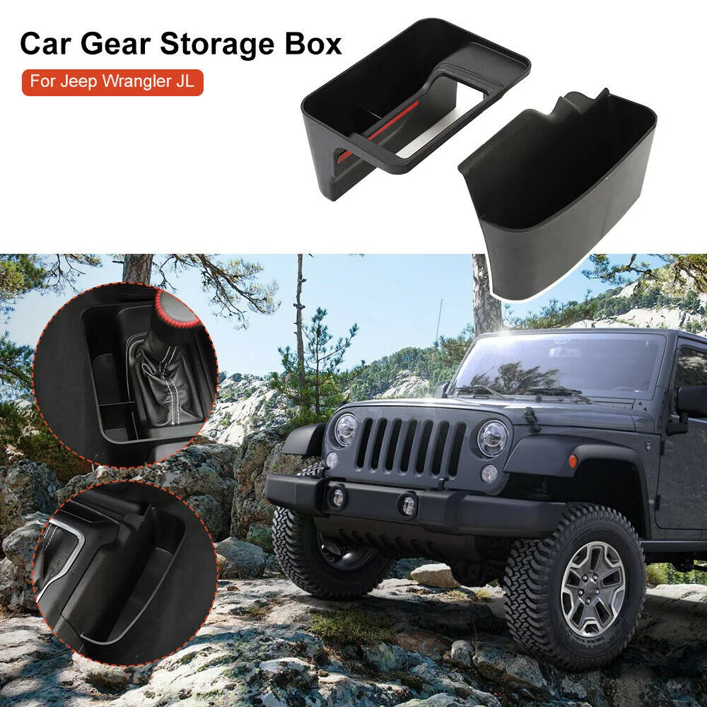2 шт. коробка для хранения с рычагом переключения передач для Jeep Wrangler JL Gladiator JT добавьте больше места для хранения в ваш автомобиль