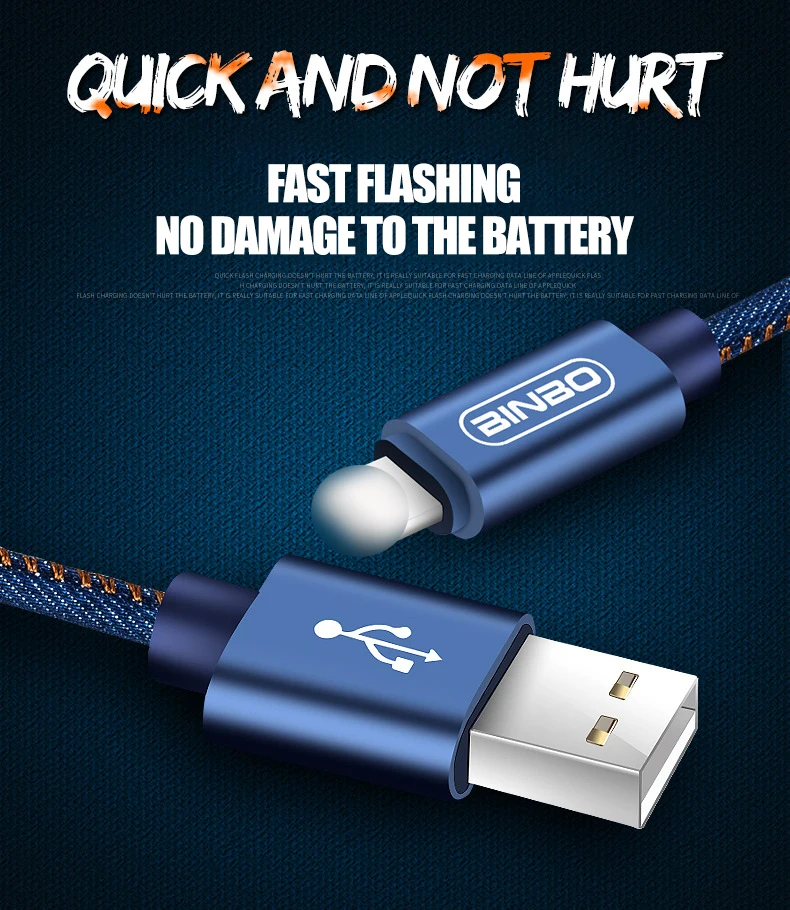 1,2 м данных USB зарядное устройство зарядный кабель Быстрая зарядка для iPhone 6 S 6 S 5 7 8 Plus X XR XS MAX ipad мини джинсовый кабель передачи данных телефона