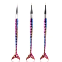 Стиль Маникюр флуоресцентный маркер варненая ручка для черчения Русалка баррель градиентный стержень рыбий хвост ручка для черчения 3 комплекта