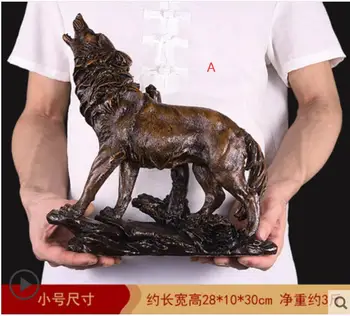 

Resin modern creative crafts simulation animal wolf model home living room office decoration
