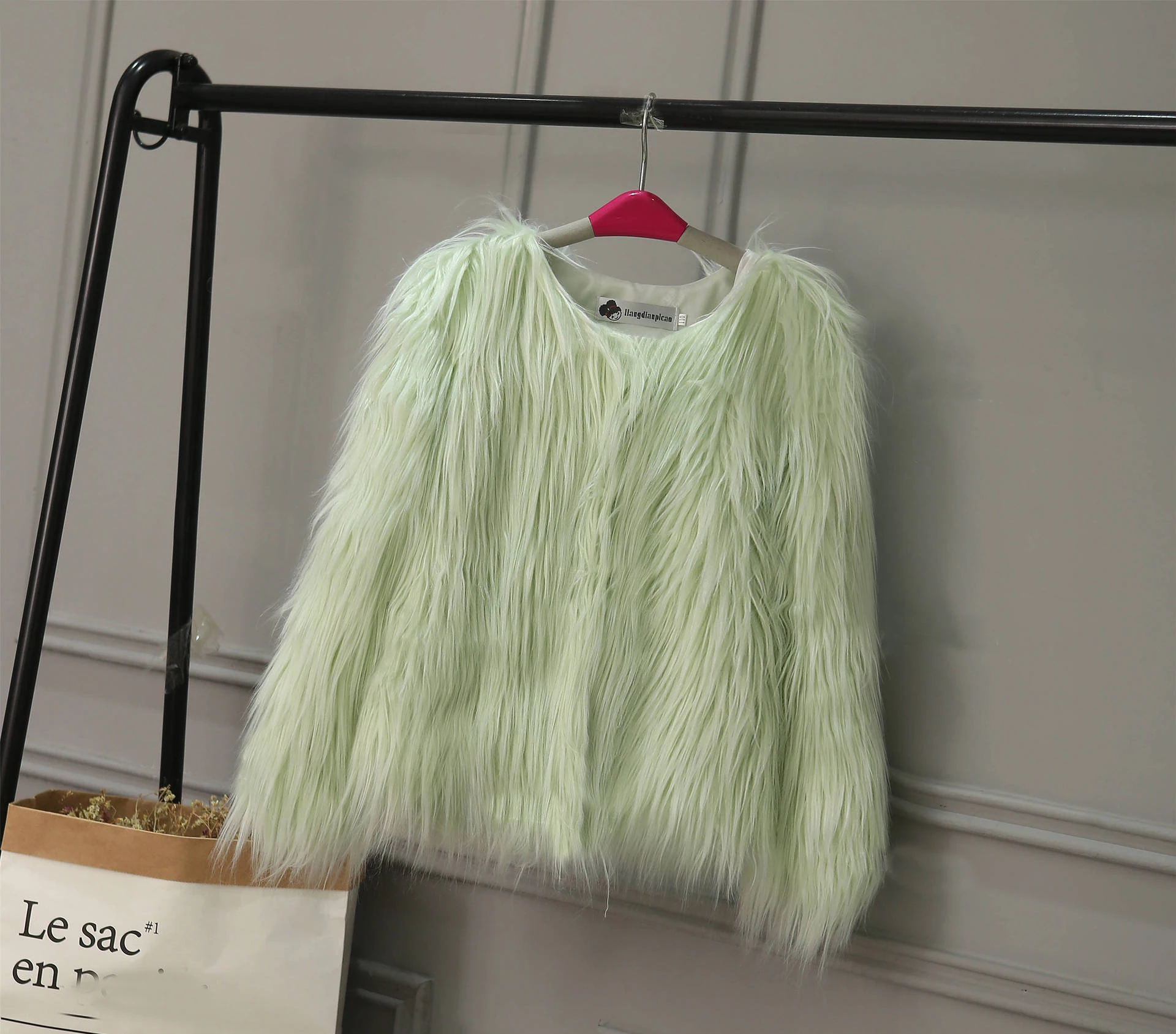 green Dollplus/стильные меховые куртки для девочек; сезон осень-зима; детские куртки; пальто для маленьких девочек; детская теплая верхняя одежда из искусственного меха; От 2 до 10 лет - Цвет: green