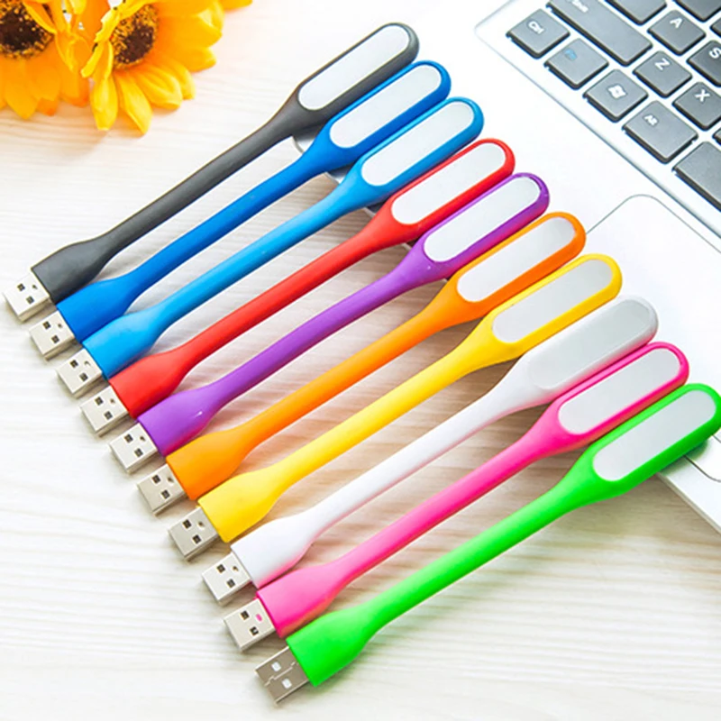 

Foldable Blue Super Bright USB Led Light Mini Portable Flexible Book Reading for Mobile Power Computer Laptop