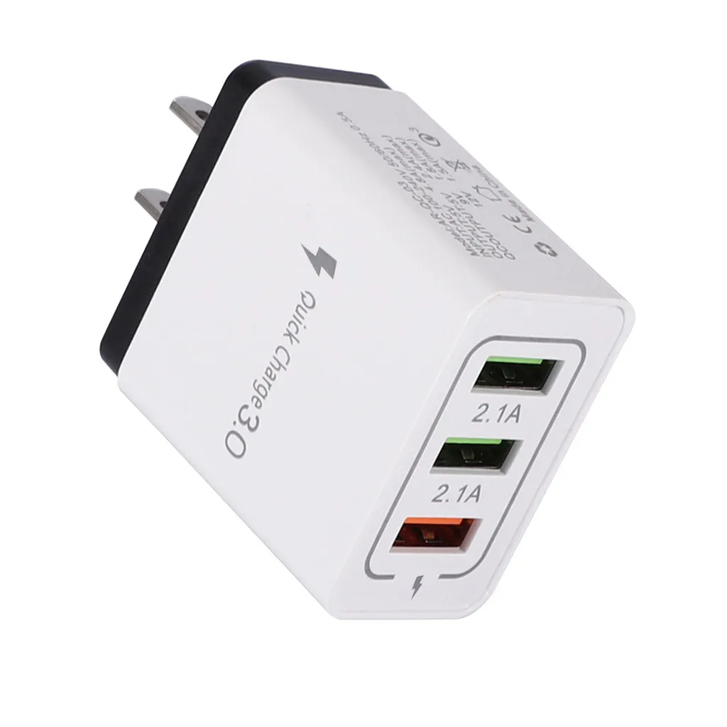 Mosunx US Plug 3 USB Универсальная совместимость вилки USB быстрое зарядное устройство концентратор настенное зарядное устройство адаптер питания для iPhone/Android
