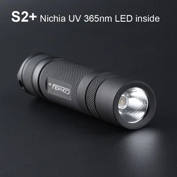 

UV flashlight Convoy S2 Plus with Nichia UV 365nm LED inside Fluorescent Agent Detection Ultraviolet Ultra Violet UV Light