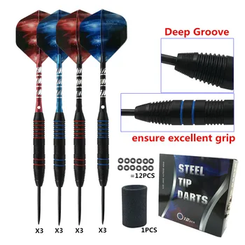 

Professional darts darts accessories flying throwing steel tip 12Pcs / set of darts carrying box darts flying high quality