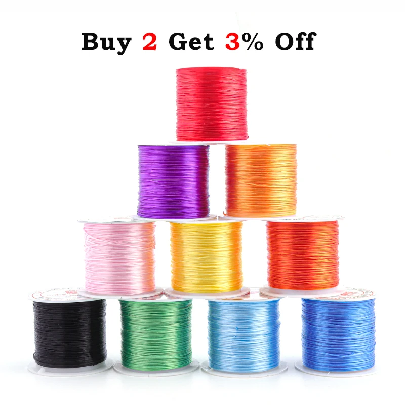 393inch/Roll Strong Elastic Crystal Beading Cord 1mm for Bracelets Stretch  Thread String Necklace DIY Jewelry