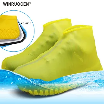 

Hot Sell Silicone Overshoes Reusable Waterproof Rainproof Men Women Shoes Covers Rain Boots Non-slip Washable Wear-Resistant