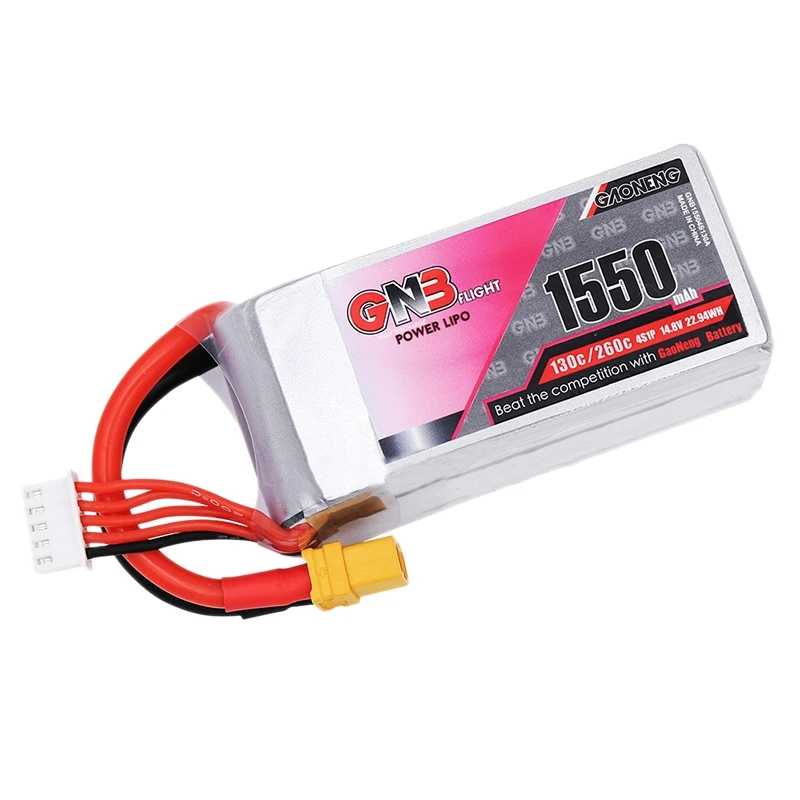 ABKT-GNB Gaoneng 14,8 V 1550Mah 130C 4S Lipo батарея XT60 разъем для Emax HAWK 5 FPV гоночный Дрон