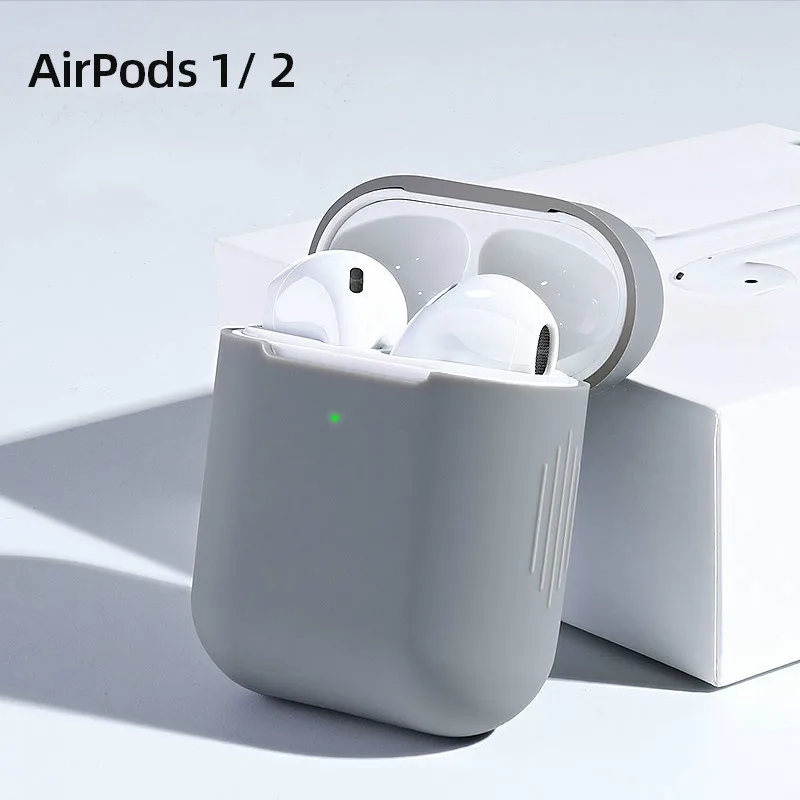 Силиконовый чехол, защитный чехол для Apple Airpods Pro TWS, Bluetooth наушники, мягкий силиконовый чехол для Airpods, защитный чехол s - Цвет: airpod 1 2