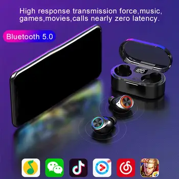 

TW80 Bluetooth 5.0 TWS Stereo Digital Display In-Ear Wireless Earphones Earbuds