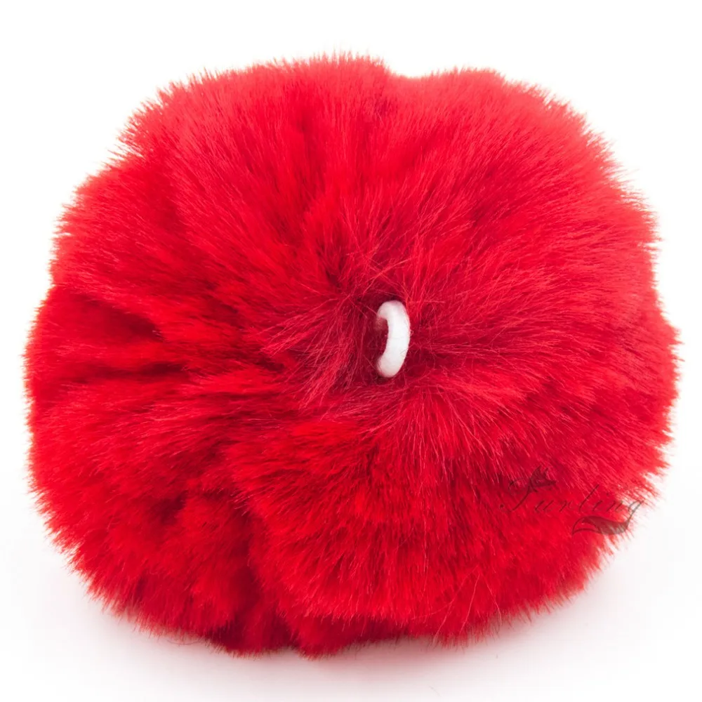 20PCS DIY Handmade 8cm Soft Faux Fur Pom Pom Ball for Beanie Hats Crafts Keychain Key Ring Accessories