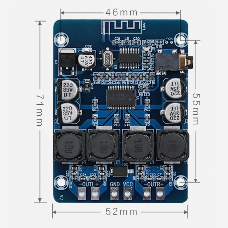 XH M314 TPA3118 2X45W 12V 24V стерео o Bluetooth цифровой Мощность Плата усилителя