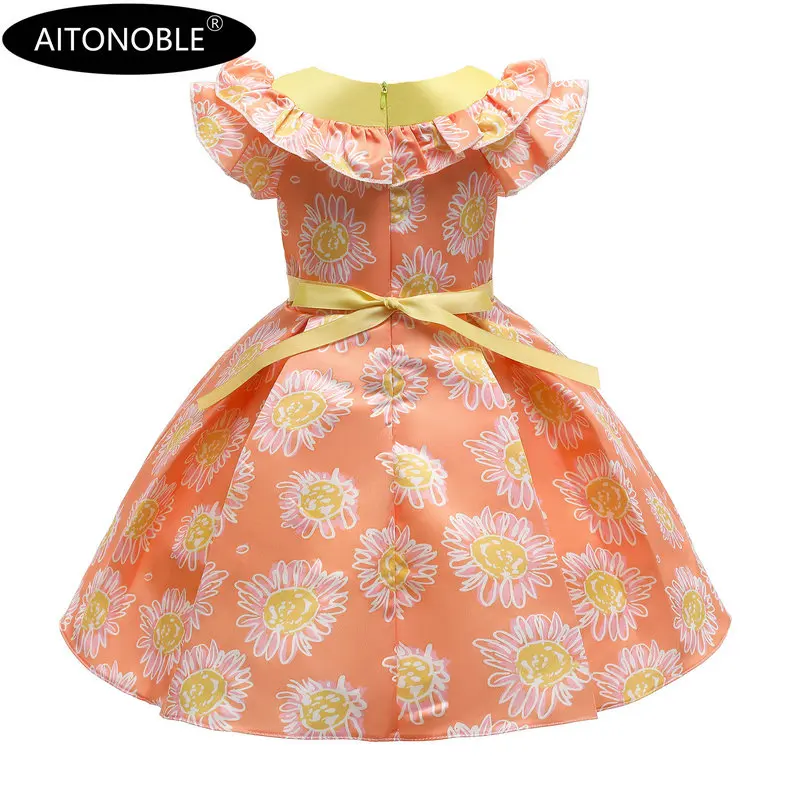 Aitonoble Summer New Costume Gilrs Dress Girl's Dress Princess KidsSkirt Cosplay For Girls With a Gift Bag