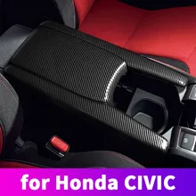 ABS карбоновая коробка для подлокотника Защитная крышка декоративная модификация для Honda Civic 10th