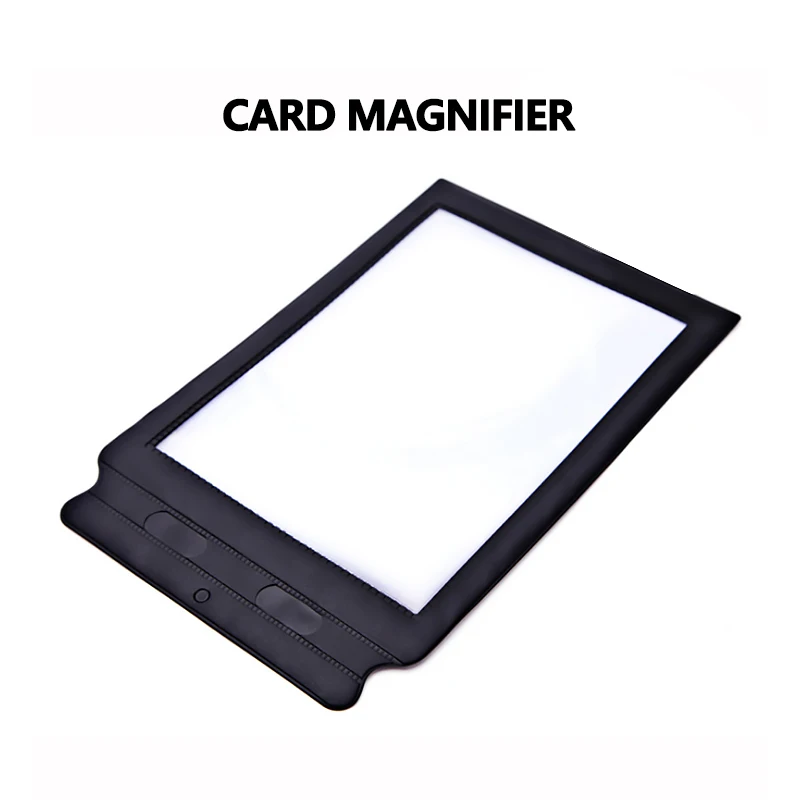 

1pcs 8.5 x 5.5cm 3 X Magnifier Magnification Magnifying Fresnel LENS Pocket Credit Card Size Transparent magnifying glass Hot