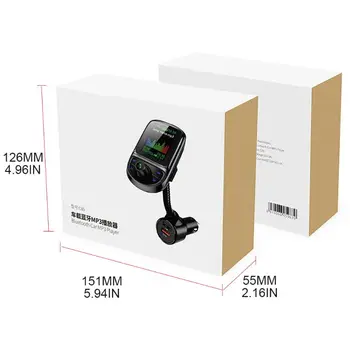 

Auto MP3 Music Player FM Transmitter Car Bluetooth Adapter Support TF Card AUX