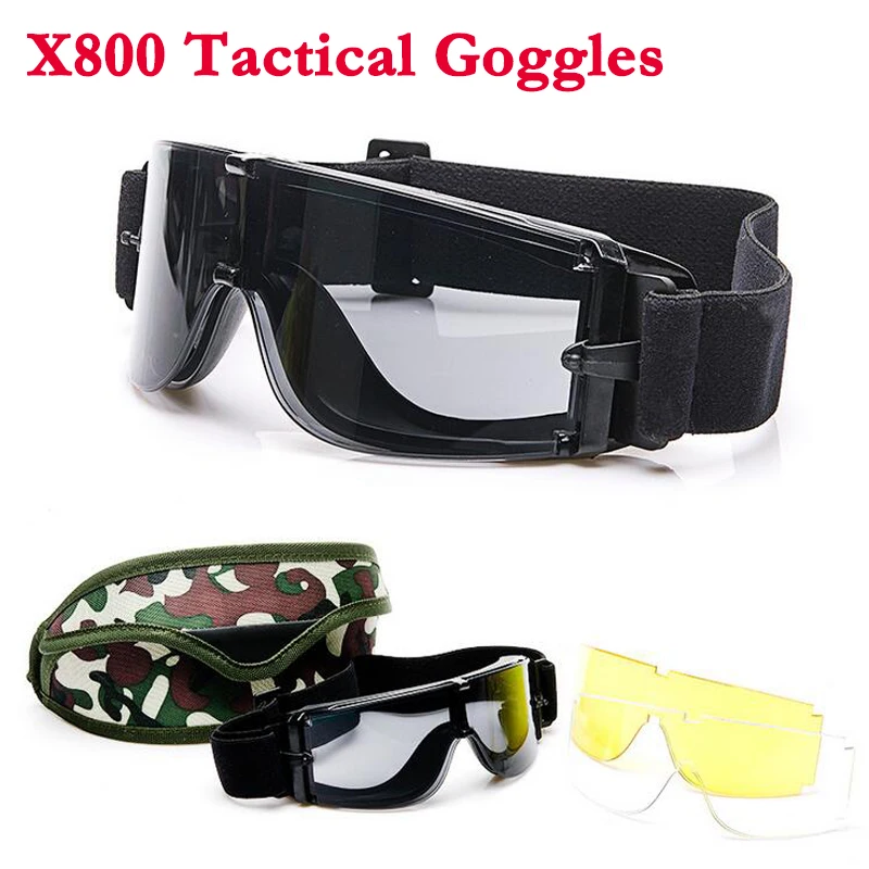 Тактические очки USMC X800 армейские охотничьи защитные для пейнтбола страйкбола