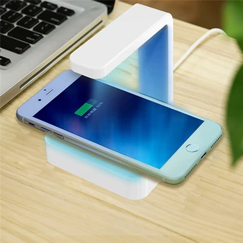 

2 in 1 10W Qi Wireless Fast Charger UV Light Cell Phone Sterilizer Mobile Phone Fast Charging Station for Travel Home Use