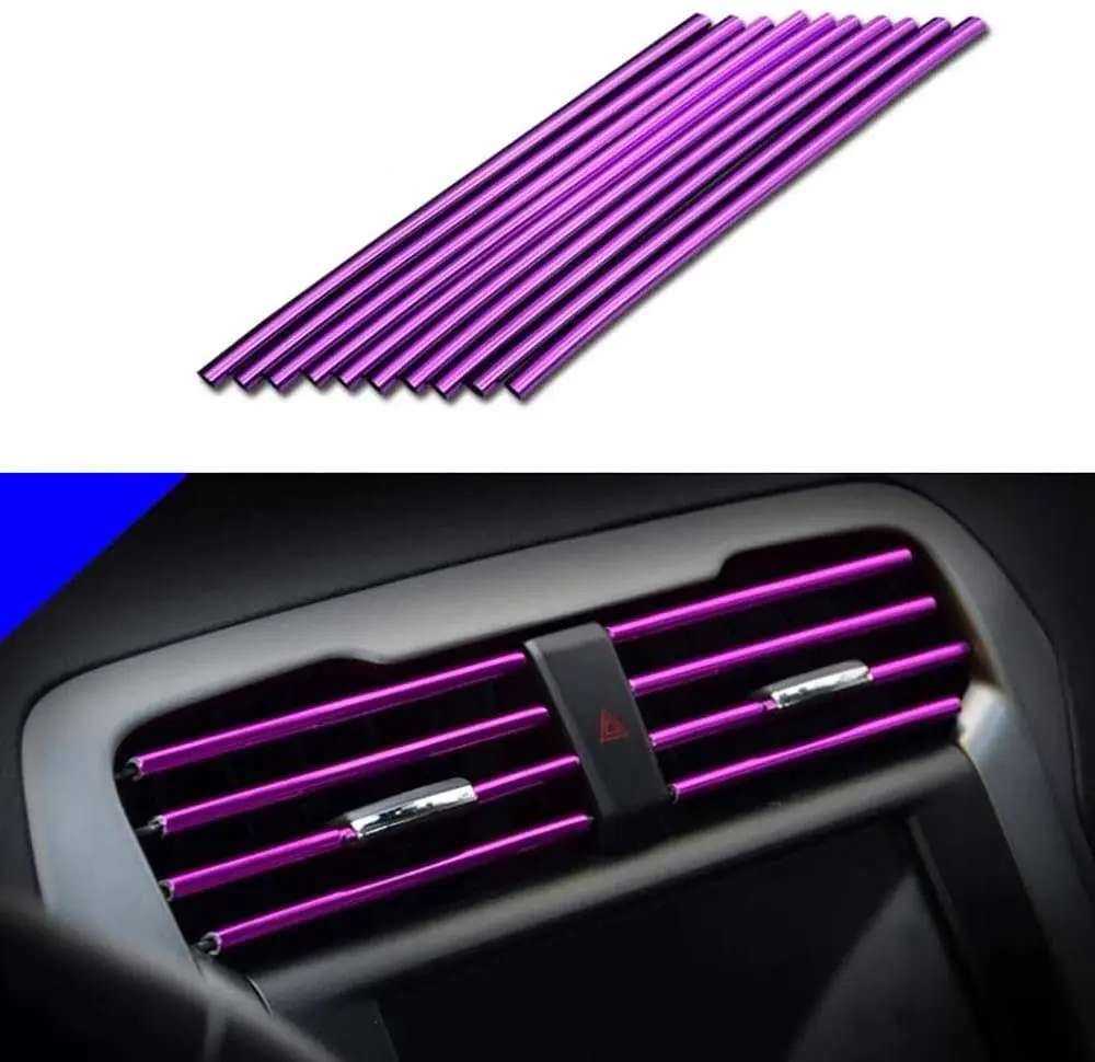 10 Pezzi Accessori Auto Strass - Decorazioni Fai Da Te Per Bocchette Aria, Strisce Diamantate