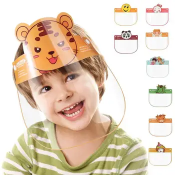 

16 Styles Anti-fog Cartoon Child Face Shield Transparent Anti-spitting Splash Clear ECO PET Reusable