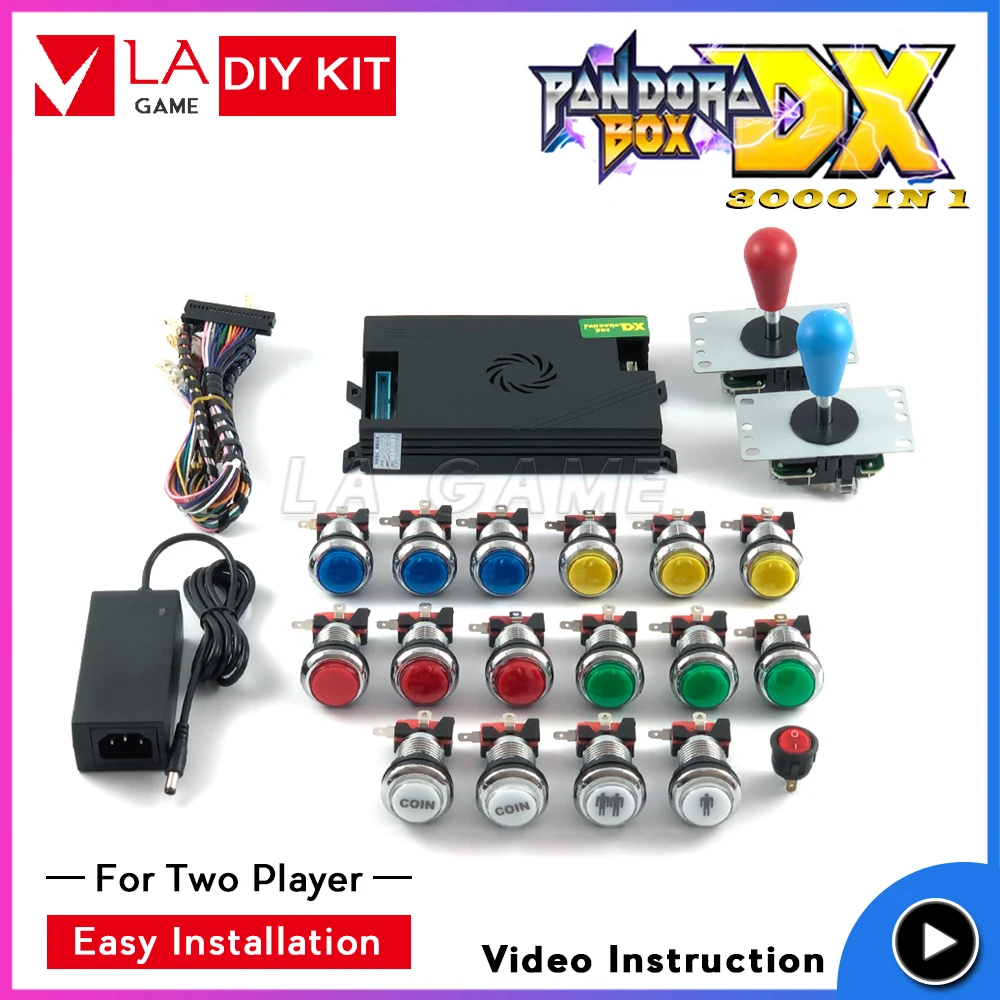 

pandora box arcade cabinet diy arcade for pandora box dx 3000sanwa joystick happ type button 3p 4p game support fba mame ps1