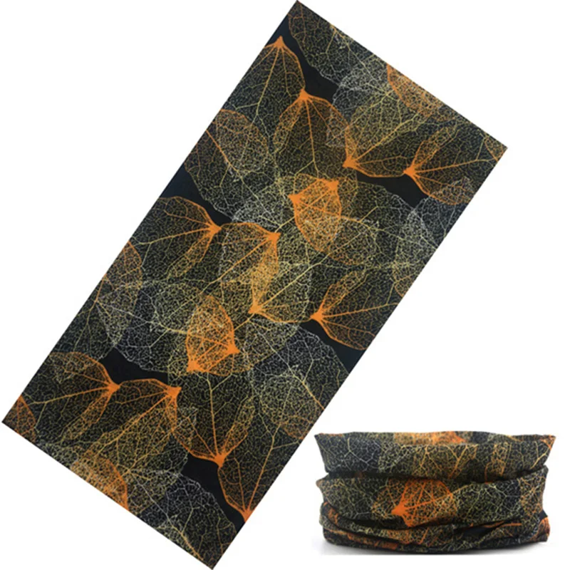 New Multi Functional Bandana Headband Ring Neck Scarf Camouflage Leaves Seamless Tubular Magic Face Scarf Gift for Baby 