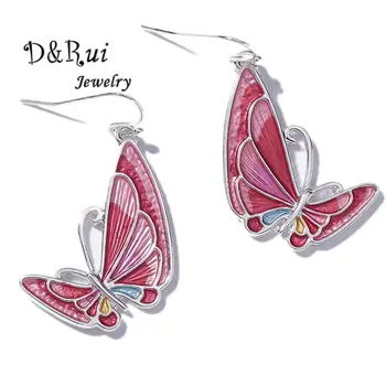 

Fashion Summer Enamel Butterfly Earrings for Women Boho Hanging Drop Earrings 2020 Alloy Metal Handmade Earring Jewelry Gifts
