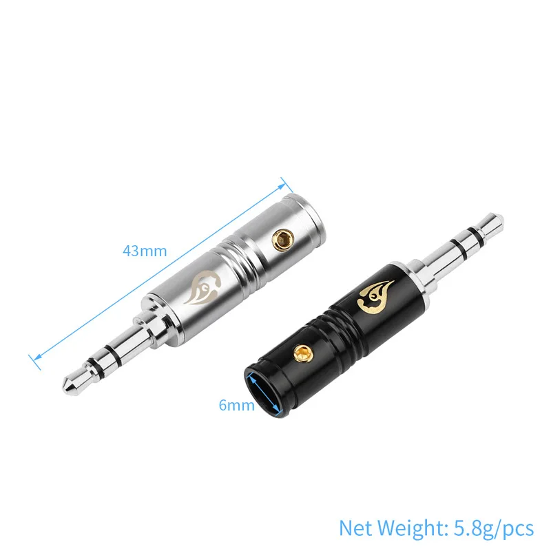 Адаптер для наушников Hi Fi аудиоразъем 3 5 мм палладиевая вилка сделай сам стерео
