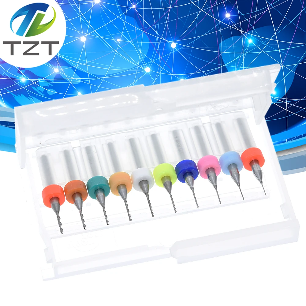 10pcs 0.3mm to 1.2mm PCB mini drill Bit tungsten steel carbide For Print Circuit Board cnc drill Bits Machine pcb drill bits