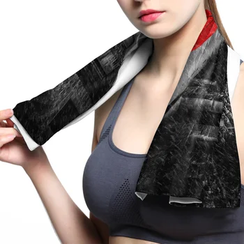 

Italy Street Red Umbrella Design Face Towel Cooling ice Utility Enduring Instant Cozy Ice Cold for Enduring Running
