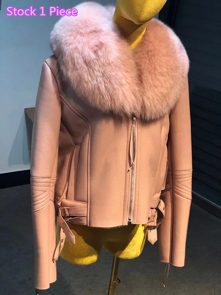 Женская двухсторонняя Меховая куртка теплая парка из натуральной овечьей кожи