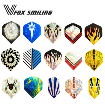 

Fox Smiling 3pcs 15 Styles Nice Laser Darts Flights Slim And Standard Shape For Professional Darts Accessories Dardos Feather