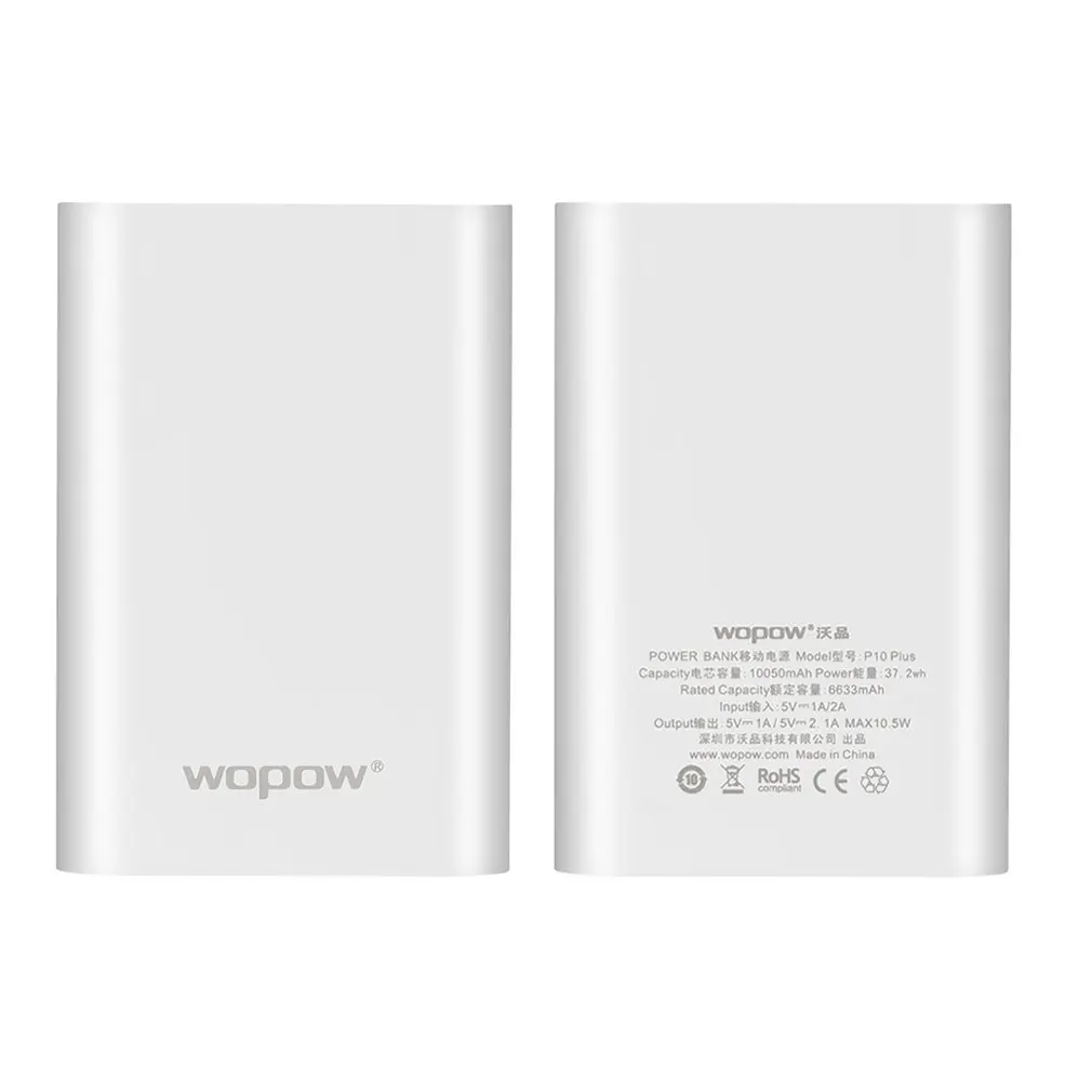 Обновленный 10000+ мАч Быстрая зарядка мобильный PowerP10plus двойной USB выход портативный внешний аккумулятор с светодиодный светильник индикатор