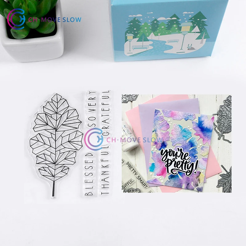 CH leaf прозрачный силиконовый штамп/печать для DIY скрапбукинга/фотоальбома