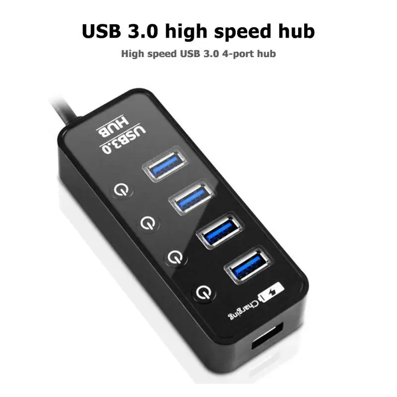 4 порта Smart USB Chager адаптер станция USB 3,0 концентратор+ 1 usb-хаб Smart зарядный порт Кабель-адаптер питания