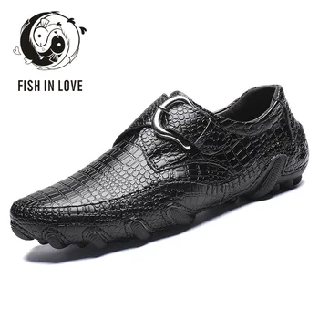 

FISH IN LOVE Spring and Summer New Men's Driving Shoes Trendy Shoes Casual Shoes Men's Fashion Men's Shoes Formal Dress GY08